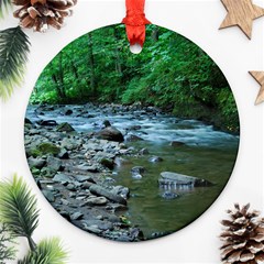 Rocky Stream Ornament (round)  by trendistuff