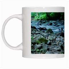 Rocky Stream White Mugs by trendistuff