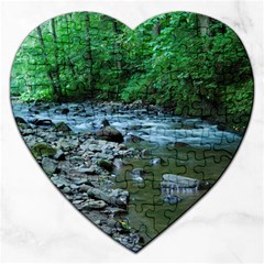 Rocky Stream Jigsaw Puzzle (heart) by trendistuff