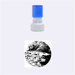 Rocky Stream Rubber Round Stamps (small) by trendistuff