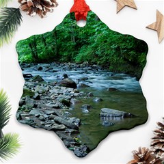 Rocky Stream Ornament (snowflake)  by trendistuff