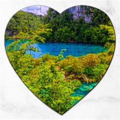 Plitvice, Croatia Jigsaw Puzzle (heart) by trendistuff