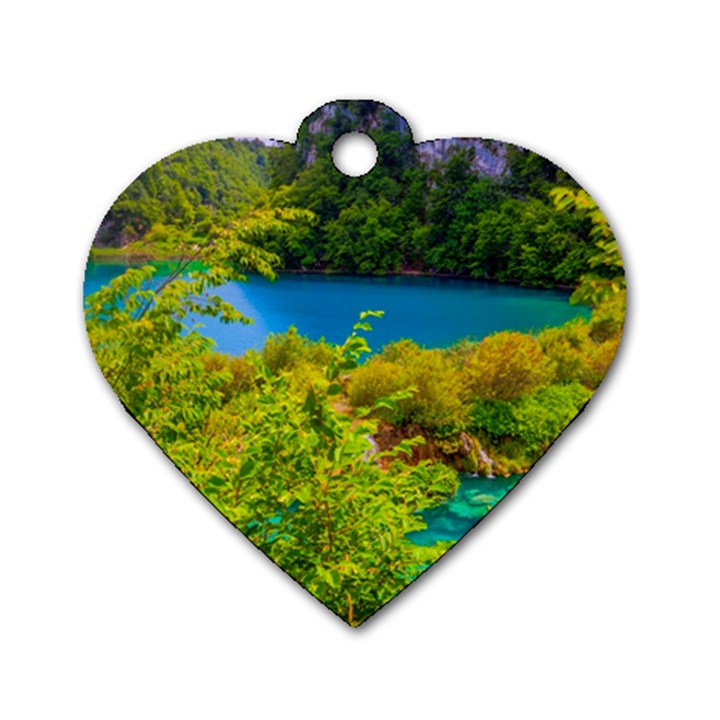 PLITVICE, CROATIA Dog Tag Heart (One Side)