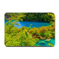 Plitvice, Croatia Small Doormat  by trendistuff