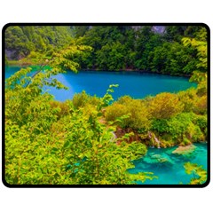 Plitvice, Croatia Double Sided Fleece Blanket (medium)  by trendistuff