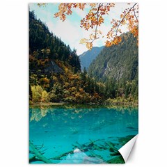 Jiuzhaigou Valley 3 Canvas 12  X 18   by trendistuff