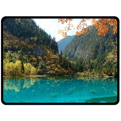 JIUZHAIGOU VALLEY 3 Fleece Blanket (Large) 