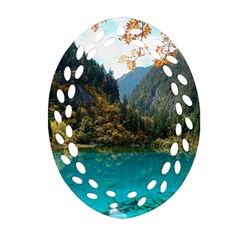 JIUZHAIGOU VALLEY 3 Ornament (Oval Filigree) 