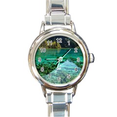 Jiuzhaigou Valley 2 Round Italian Charm Watches by trendistuff