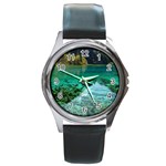 JIUZHAIGOU VALLEY 2 Round Metal Watches Front