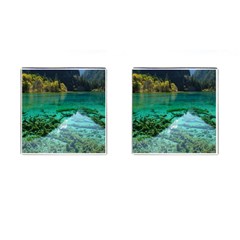 Jiuzhaigou Valley 2 Cufflinks (square) by trendistuff