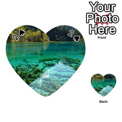 Jiuzhaigou Valley 2 Playing Cards 54 (heart)  by trendistuff