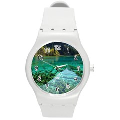 Jiuzhaigou Valley 2 Round Plastic Sport Watch (m) by trendistuff