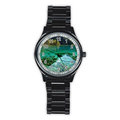 Jiuzhaigou Valley 2 Stainless Steel Round Watches