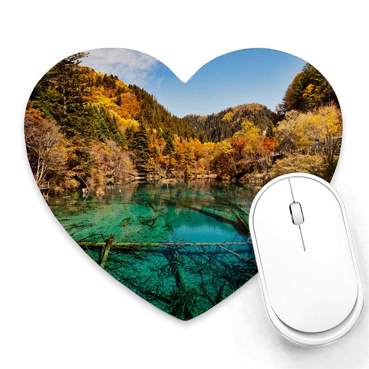 JIUZHAIGOU VALLEY 1 Heart Mousepads