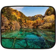 Jiuzhaigou Valley 1 Fleece Blanket (mini) by trendistuff