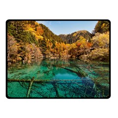 Jiuzhaigou Valley 1 Fleece Blanket (small) by trendistuff