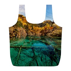 Jiuzhaigou Valley 1 Full Print Recycle Bags (l)  by trendistuff