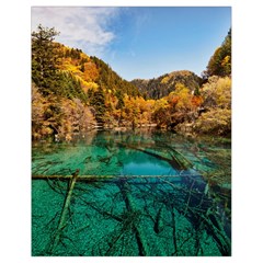 Jiuzhaigou Valley 1 Drawstring Bag (small) by trendistuff