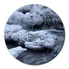 Ice And Water Round Mousepads by trendistuff