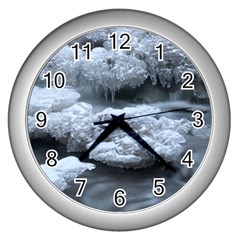 Ice And Water Wall Clocks (silver)  by trendistuff