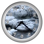 ICE AND WATER Wall Clocks (Silver) 