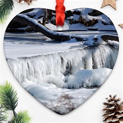 Frozen Creek Ornament (heart)  by trendistuff