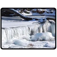 Frozen Creek Fleece Blanket (large)  by trendistuff