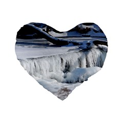 Frozen Creek Standard 16  Premium Heart Shape Cushions by trendistuff