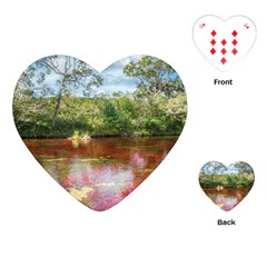 Cano Cristales 3 Playing Cards (heart)  by trendistuff