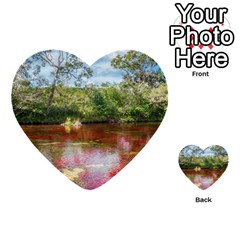 Cano Cristales 3 Multi-purpose Cards (heart)  by trendistuff