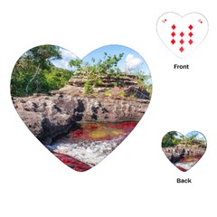 Cano Cristales 2 Playing Cards (heart)  by trendistuff