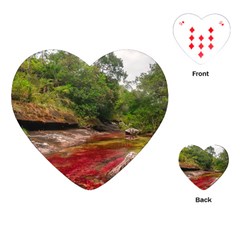 Cano Cristales 1 Playing Cards (heart)  by trendistuff