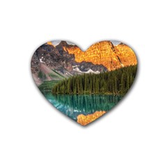 Banff National Park 4 Rubber Coaster (heart)  by trendistuff