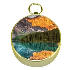 Banff National Park 4 Gold Compasses by trendistuff