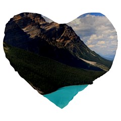 Banff National Park 3 Large 19  Premium Heart Shape Cushions