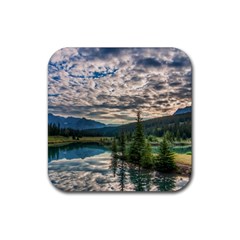 Banff National Park 2 Rubber Coaster (square)  by trendistuff