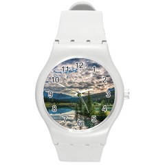 Banff National Park 2 Round Plastic Sport Watch (m) by trendistuff