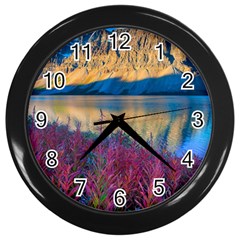 Banff National Park 1 Wall Clocks (black) by trendistuff