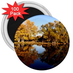 Autumn Lake 3  Magnets (100 Pack)