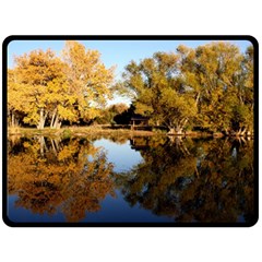 Autumn Lake Double Sided Fleece Blanket (large) 