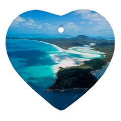 Whitehaven Beach 2 Ornament (heart) 