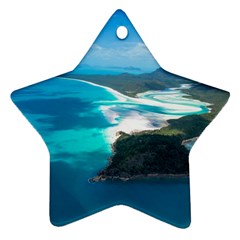 Whitehaven Beach 2 Ornament (star)  by trendistuff