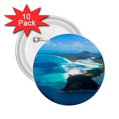 Whitehaven Beach 2 2 25  Buttons (10 Pack)  by trendistuff