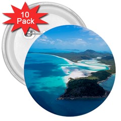 Whitehaven Beach 2 3  Buttons (10 Pack) 