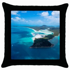 Whitehaven Beach 2 Throw Pillow Cases (black) by trendistuff