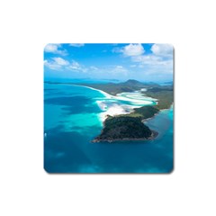 Whitehaven Beach 2 Square Magnet by trendistuff