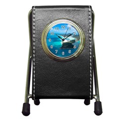 Whitehaven Beach 2 Pen Holder Desk Clocks by trendistuff