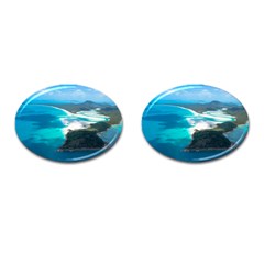 Whitehaven Beach 2 Cufflinks (oval) by trendistuff