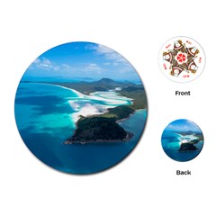 Whitehaven Beach 2 Playing Cards (round)  by trendistuff